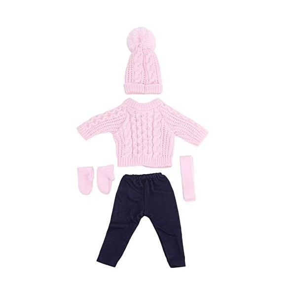 Vêtements de poupée de Noël,Tenues de poupée de Noël dhiver pour poupée bébé de 18 Pouces, vêtements de poupée Pull Pantalon