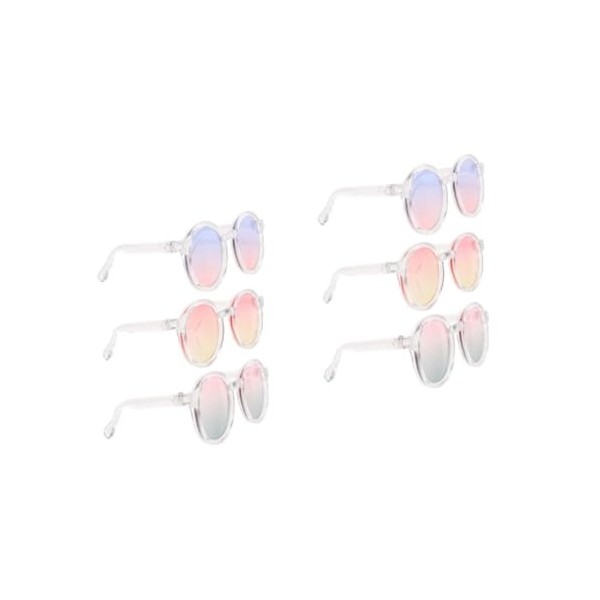 Toyvian 6 Pièces Lunettes De Poupée 6 Points Fournitures Scolaires De Poupée Poupées Ken Poupée Habiller des Lunettes Verres 