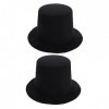 ibasenice 2 Pièces Chapeau Noir Bonhomme De Neige Casquette Noir Coozies Poupée Robe Noir Accent Décor Mini Casquette De Clow