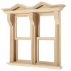 Didiseaon Maison De Poupée Miniature Fenêtre en Bois Mini Cadre De Fenêtre Modèle en Bois 4 Fenêtres À Carreaux pour Accessoi