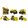 Caterpillar- Pack de 5 Mini Machines 8 cm Véhicule de Chantier Plastique, 82150, Jaune