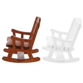 Amosfun 2 Pièces Maison De Poupée Miniature Chaises 1:12 Maison De Poupée Chaises À Bascule Modèle De Meubles en Bois De Noël