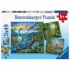 Ravensburger - Puzzle Enfant - Puzzles 3x49 p - La fascination des dinosaures - Dès 5 ans - 09317