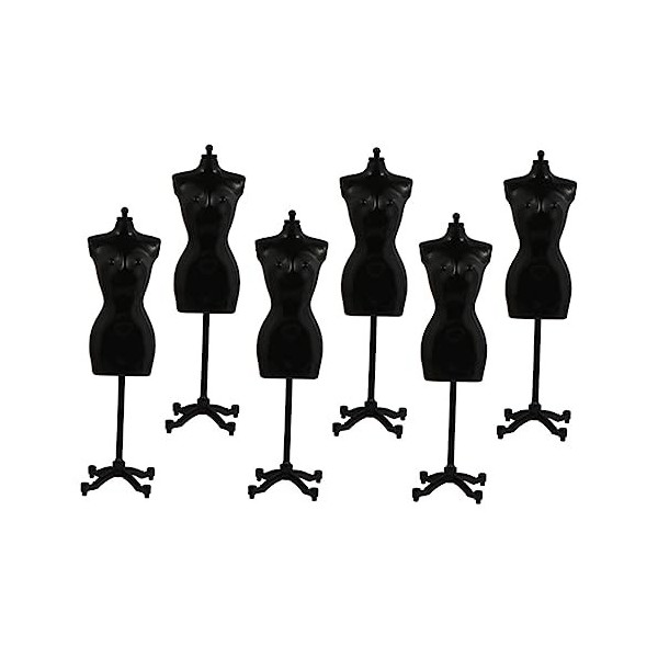 EXCEART 12 Pcs Support Poupée Cintres Mini Porte-Vêtements Mini Robe Formelle Vêtements De Poupée Mannequin Robe De Poupée Su