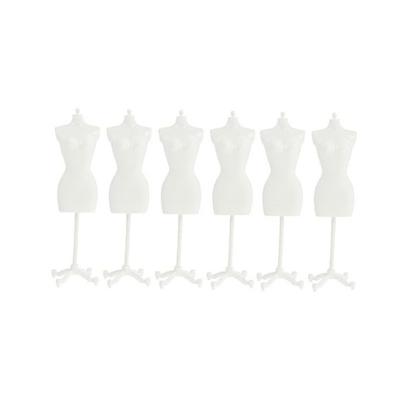 EXCEART 12 Pcs Support Poupée Cintres Mini Porte-Vêtements Mini Robe Formelle Vêtements De Poupée Mannequin Robe De Poupée Su