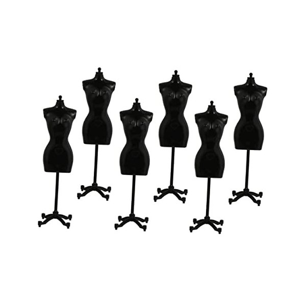 EXCEART 12 Pcs Support Poupée Cintres Mini Porte-Vêtements Mini Robe Formelle Vêtements De Poupée Mannequin Robe De Poupée Su