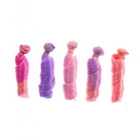 SAFIGLE 5 Pièces Perruque De Poupée Toupet Trames De Cheveux De Poupée pour Extensions De Cheveux De Poupée Outil De Cheveux 