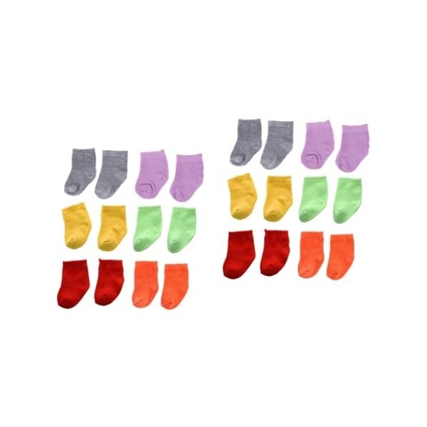 ibasenice 12 Paires De Chaussettes De Poupée Accessoires pour Enfants pour Filles Mini Poupée Accessoires Ornés Chaussettes p