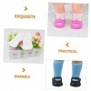 ibasenice 12 Paires De Chaussettes De Poupée Accessoires pour Enfants pour Filles Mini Poupée Accessoires Ornés Chaussettes p