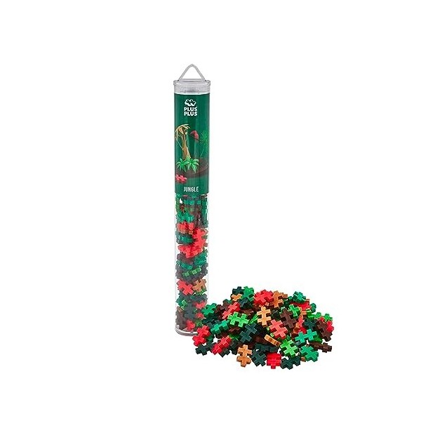 PLUS PLUS - Tube Mega paillettes rose 240 Pcs - PP4243