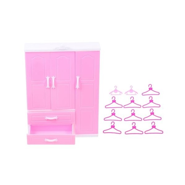 Toyvian 1 Set Mini Garde-Robe Mini Accessoires Poupée Meubles Poupée Vêtements Cintres Muebles Para Miniatures Mini Placard M
