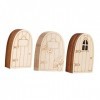 ibasenice 30 Pièces Porte De Fée Enfants Jouets en Bois Meubles en Bois Miniatures Miniature GNOME Maison Miniature Jouets Po