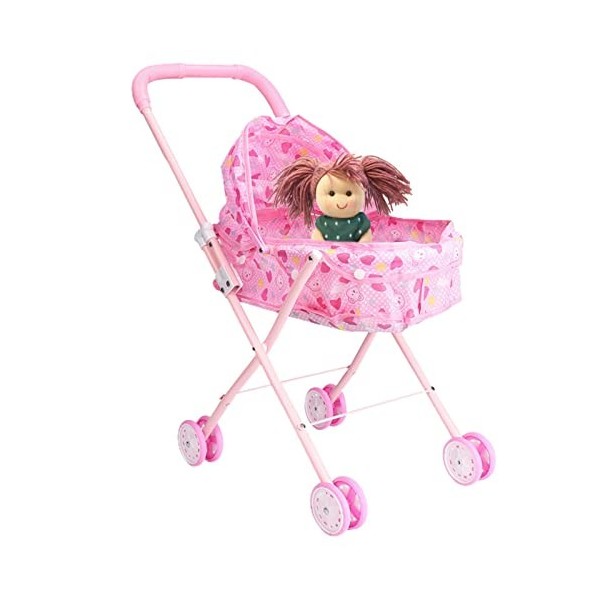 GIMOCOOL Ensemble de Poussette de poupée de bébé, Ensemble de poupée de bébé avec des Accessoires dalimentation, Accessoires