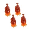 SEWACC 4Pcs Bouclés Perruques Orange Perruque Bouclés Perruque De Cheveux Humains Poupées Bjd Perruques De Poupée Cheveux Bou