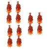 SEWACC 4Pcs Bouclés Perruques Orange Perruque Bouclés Perruque De Cheveux Humains Poupées Bjd Perruques De Poupée Cheveux Bou