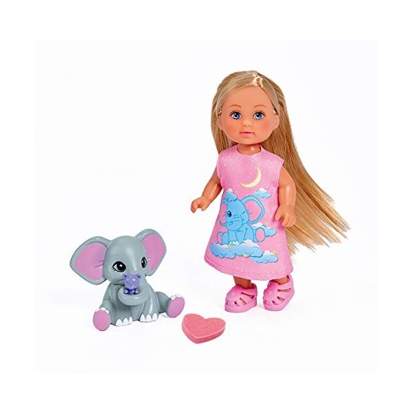 Simba - Evi Love Elephant - Mini Poupée 12cm - Eléphant avec Yeux Magiques - 105733355 Rose