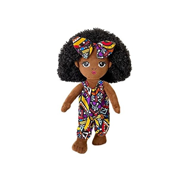 KieTeiiK 33 Cm Poupée Noire Réaliste Reborns Poupée Jouet Poseable Dressup Mode Poupée Africaine pour Enfants Enfant en Bas Â