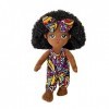 KieTeiiK 33 Cm Poupée Noire Réaliste Reborns Poupée Jouet Poseable Dressup Mode Poupée Africaine pour Enfants Enfant en Bas Â