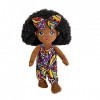 KieTeiiK 33 Cm Poupée Noire Réaliste Reborns Poupée Jouet Poseable Dressup Mode Poupée Africaine pour Enfants Enfant en Bas Â