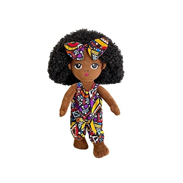 KieTeiiK Poupée Noire Réaliste pour Enfants Poupée Apaisante 13 Pouces Poupée Africaine Mobile Décorations Chambre denfants 