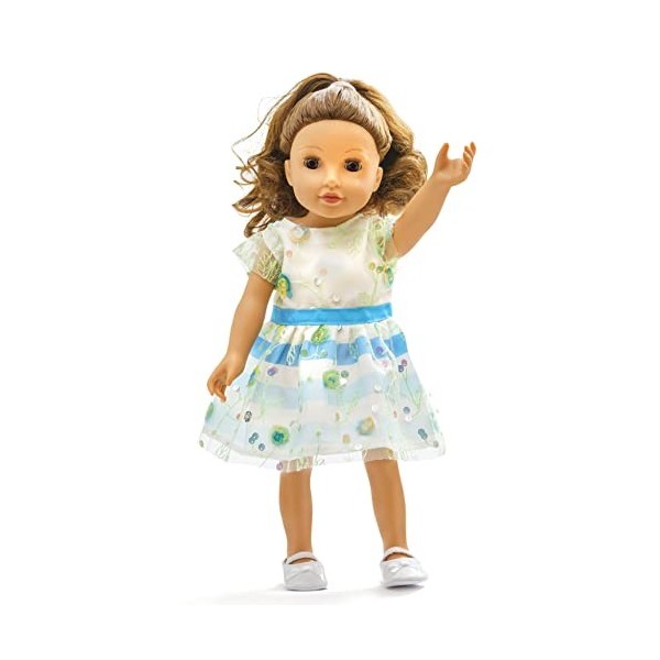 Heless 2232-Vêtements de poupées au Design Mer de Fleurs, 10209538, Multicolore, 35-45 cm