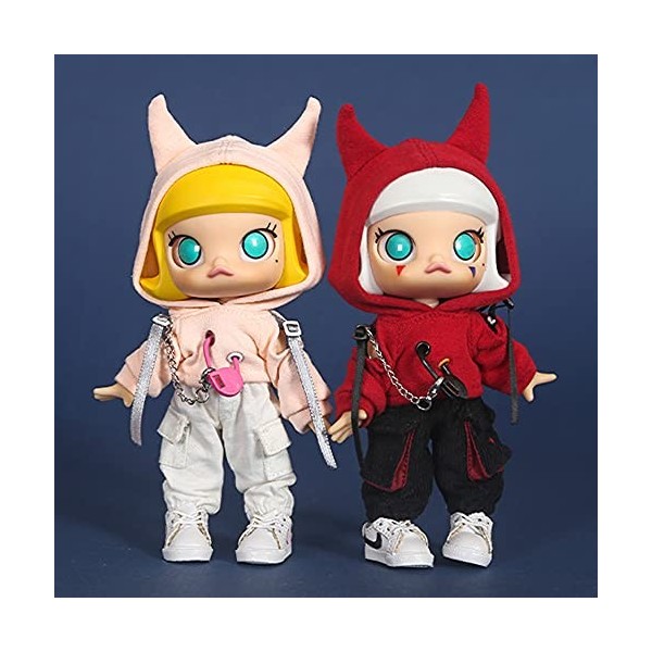 XiDonDon BJD vêtements Mode Petit Diable Pull à Capuche pour Ob11 Molly, GSC, OB, 1/12 Bjd poupée vêtements poupée Accessoire
