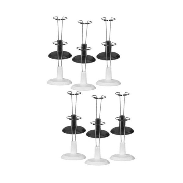 Toyvian 6 Pièces Cadre De Support De Poupée Base De Support De Poupée Support De Poupée Miniature Poupée Se Tient Supports De