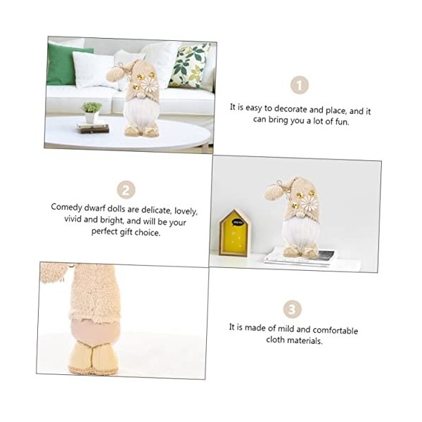 Toyvian 1 Pc Poupée GNOME Abeille Ornements De Table Nains Parure De Fête Peluche Minable Jouet De Poupée en Tissu Drôle De P