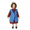 Melody Jane Maison de poupées miniature en porcelaine avec cheveux bruns des années 1960 1:12 personnes