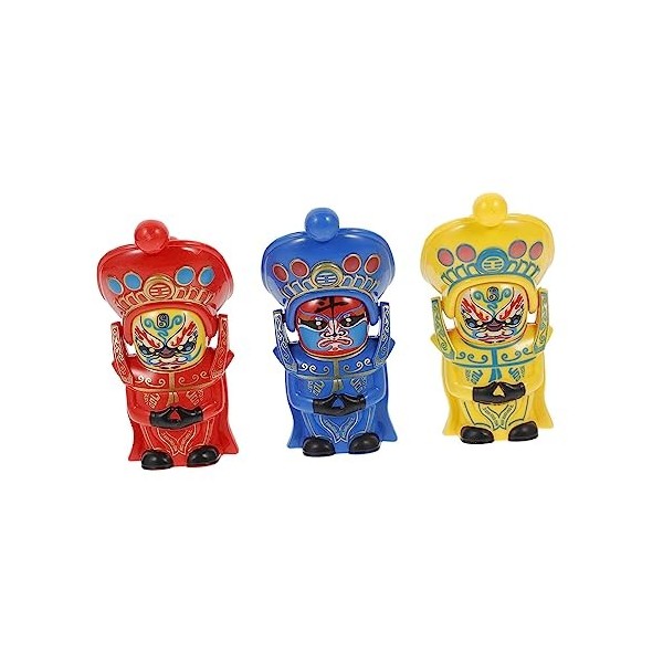 ibasenice 3 Pcs Visage Changeant Poupée Opéra De Pékin Souvenir Chinois Opéra Poupée Souvenir Cadeau en Plastique Voiture Jou