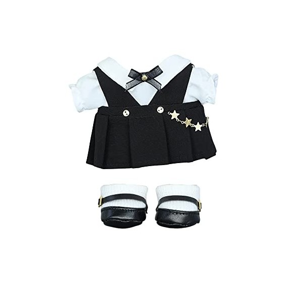 Tenue de Style collège pour 20cm 7.8in vêtements de poupée en Peluche Ensemble de Chaussures poupées en Coton farci Jouets 