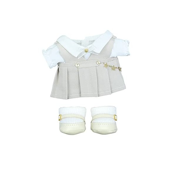 Tenue de Style collège pour 20cm 7.8in vêtements de poupée en Peluche Ensemble de Chaussures poupées en Coton farci Jouets 