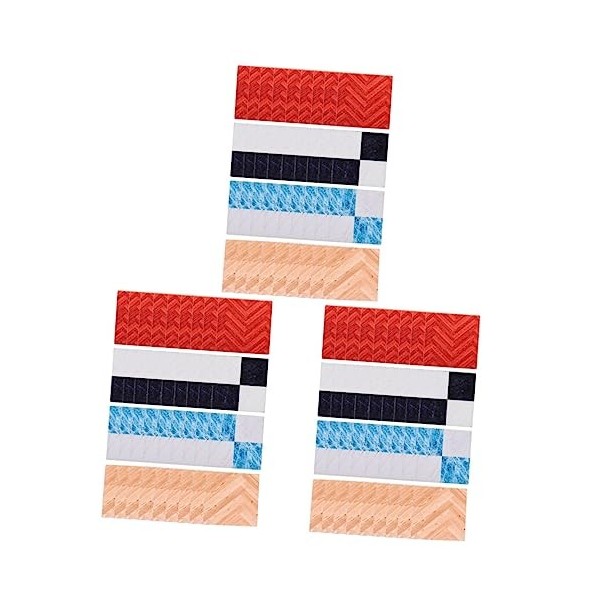 Toyvian 72 Pièces Plancher en Bois De Maison De Poupée Planchers De Mini-Maisons Décoration De Meubles De Parquet Plancher De