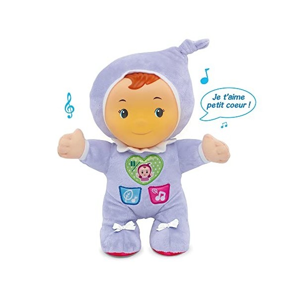 VTech - Louison, Mon Lumi Poupon, Poupée Doudou Bébé, Veilleuse Réglable, Jouet Musical Bébé, Musique Douce, Berceuses et Son