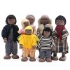 SumDirect Famille De Poupées en Bois Set de 8 Membres de Famille Maison de Poupee Style 4 