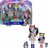 Enchantimals Coffret Sœurs avec mini-poupées Sage et Sabella Moufette, 2 mini-figurines animales et accessoires, jouet pour e