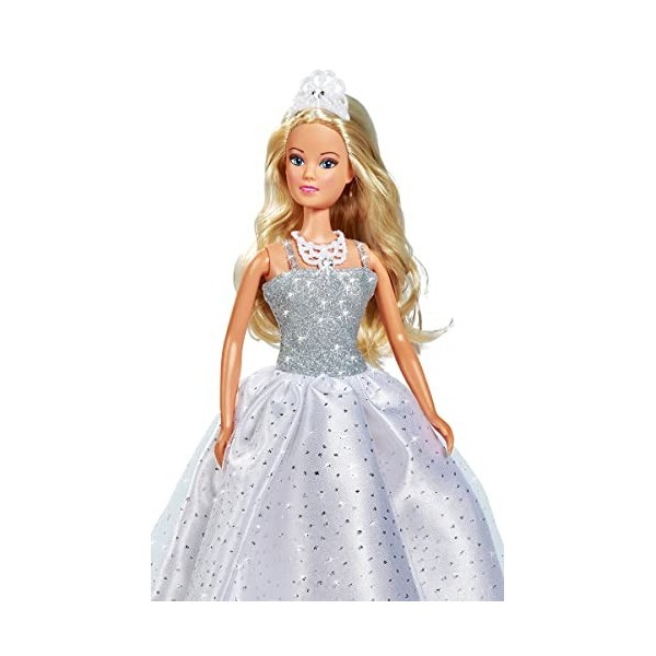 Simba - Steffi Love Rêve Blanc - Poupée Mannequin 29cm - Robe Blanche à Paillettes + Accessoires - Dès 3 Ans - 105733582