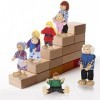 Jzszera 8Pcs Marionnettes en Bois Jouets poupées Familiales Mini Poupées Articulées Poupées Familiales