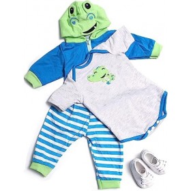 ZIYIUI Vêtements de Poupée pour New Born Baby Poupée, Jupe et Bandeau pour Poupée 45-55 cm , Lot de 5