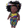 LIZEALUCKY 12 Pouces Reborn Bébé Poupées Noir avec Corps Doux Réaliste Afro-américain Réaliste Nouveau-né Fille Poupée Cadeau