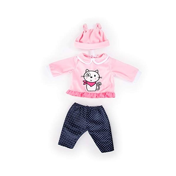 Bayer Design Design-84686AA 84686AA Vêtements 40-46cm, Accessoires pour poupées, Pantalon, t-Shirt et Bonnet, Rose, Bleu fonc