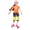 Barbie Sport Tokyo 2020, coffret Skateboard, poupée articulée brune avec casque, veste des jeux olympiques et accessoires, jo