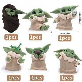 Hendpock Mini Figurine, 6 pièces figurines de cupcake, Décoration de Gâteau, Figure Jouets Set, Décoration de Gâteau, jouets 