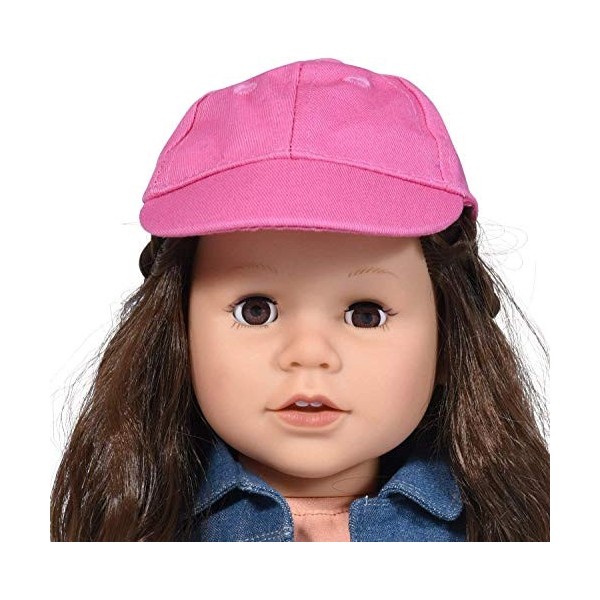 The New York Doll Collection - Casquette Sport Rose protectrice Soleil | Vêtements de poupée Casquette de Tennis pour poupée 