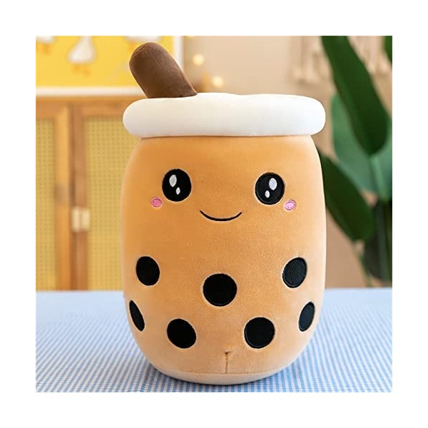 HICAS Peluche Bubble Tea, Kawaii Bubble Tea Peluche Oreiller de Dessin Animé Poupées en Peluche Drôle à Thé au Lait pour Enfa