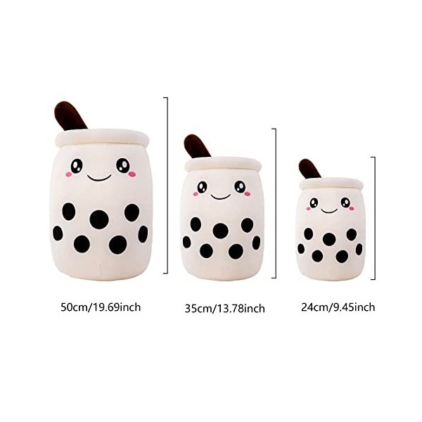 HICAS Peluche Bubble Tea, Kawaii Bubble Tea Peluche Oreiller de Dessin Animé Poupées en Peluche Drôle à Thé au Lait pour Enfa