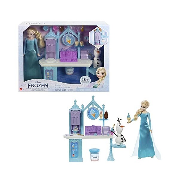 Disney La Reine des Neiges 2 Coffret Amis et Chamallow avec figurines Olaf et Bruni et 5 accessoires de feu de camp, Jouet En