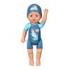 BABY born 4001167832325 First Swim Boy Boy-30cm Doll with Fixed Costume and Hat-Wind Action-Can go in The Bath Or Pool-Suitab