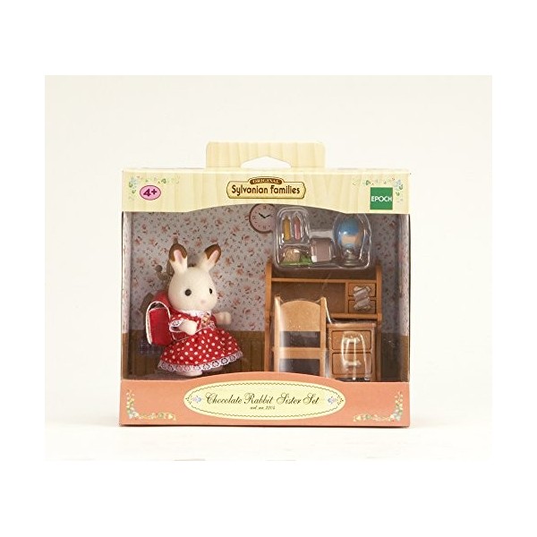 Sylvanian Family - 2204 - Poupes Et Accessoires - Fillette Lapin - Chocolat / Bureau