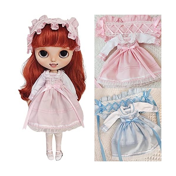 XiDonDon Poupée Vêtements Robe Costume pour Blyth, Ob24, Licca, Azone BJD Poupée Vêtements Jouets Accessoires Cadeaux Set1 